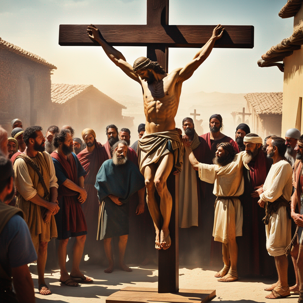 
God's perfect love crucified for the sinful crowd,
His life poured out so that with Him our peace is allowed.
