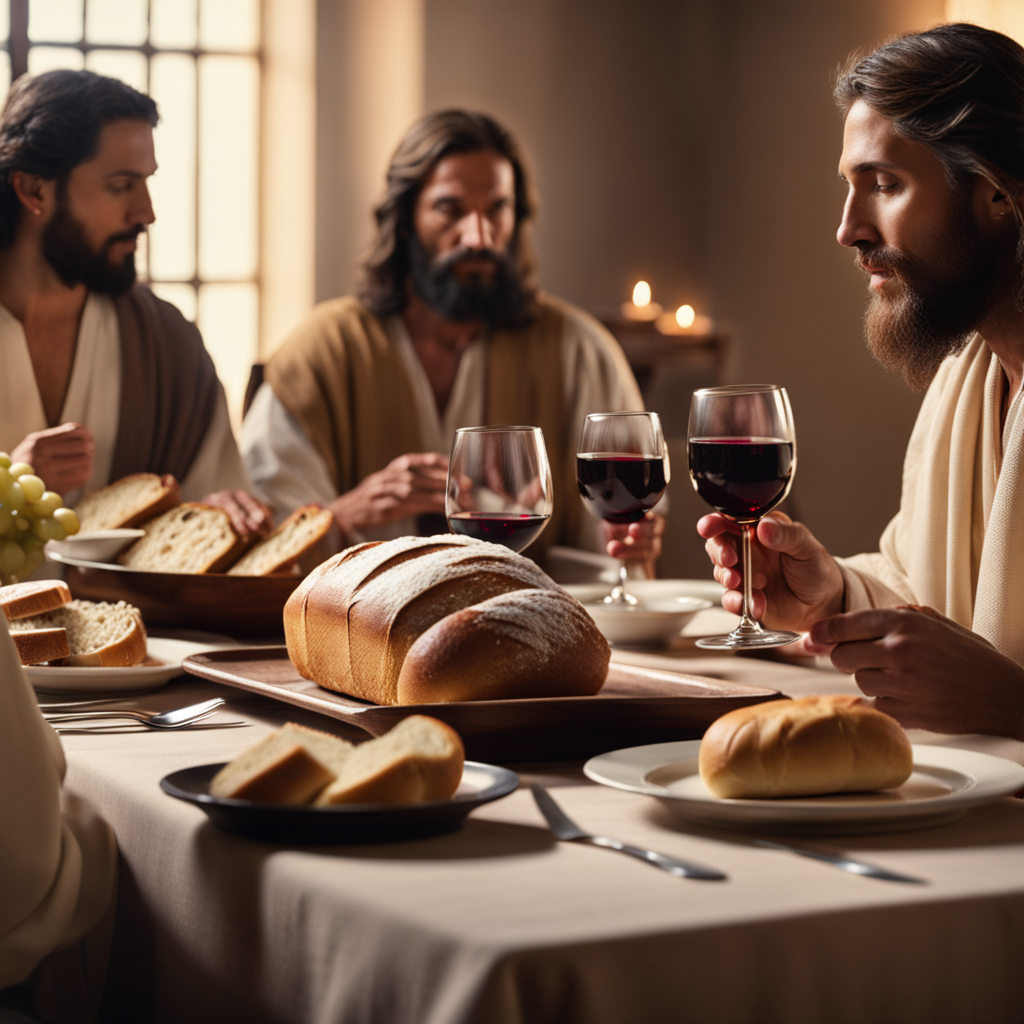 
The bread of life, broken for us. 
The cup of salvation, poured out for the forgiveness of sins.
In remembrance of Christ's sacrifice, we gather as one.
