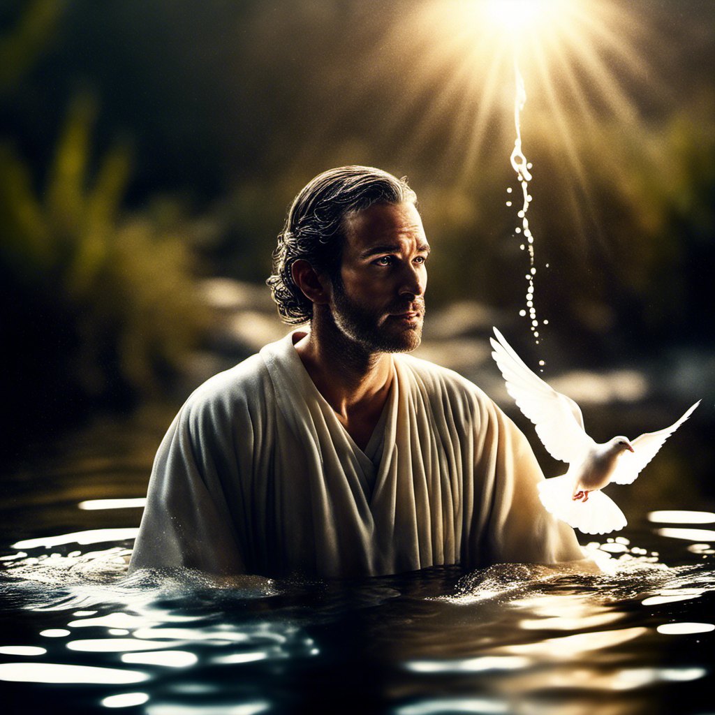 Risen to new life, cleansed by grace,
Baptized in the river, Christ's embrace.
The Spirit descends, a heavenly dove,
Proclaiming the power of the Savior's love.