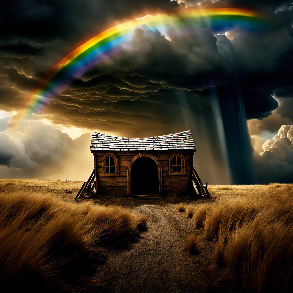 Amidst the gathering storm, Noah's ark stands firm,
A testament to faith that defies the world's scorn.